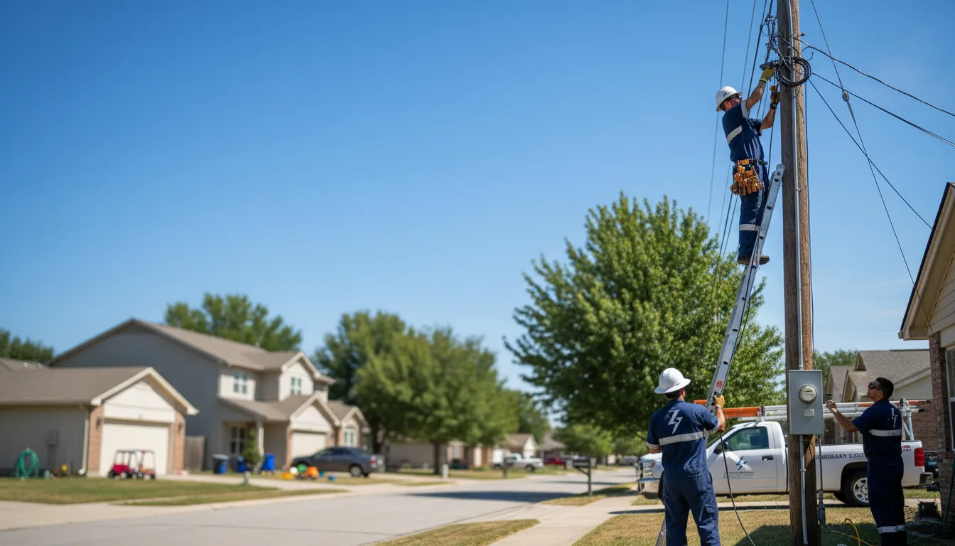 Residential electrician providing installation services in Conroe, TX
